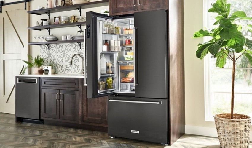 Some models of side by side refrigerators have a 3-door design