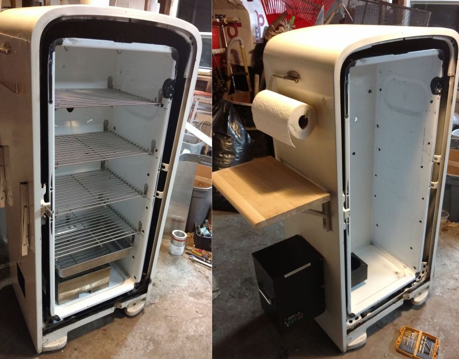 what to do with old refrigerator? Make it a smoker grill