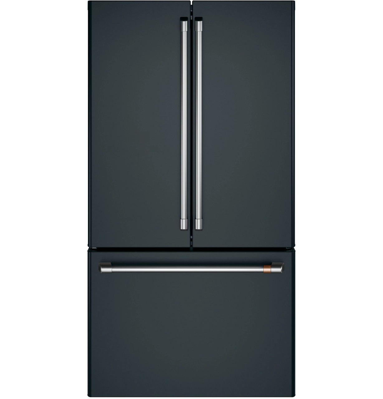 Black counter depth French door refrigerator