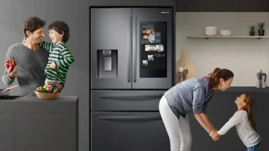 6 Samsung counter depth French door refrigerator black stainless